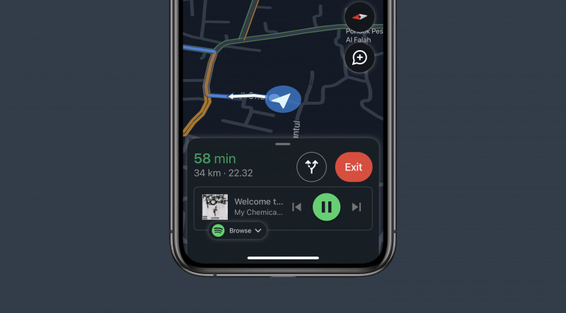 Connecting Google Maps with Spotify on iPhone